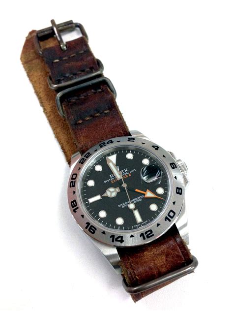 rolex explorer 2 216750 nato strap|Rolex explorer 2 NATO strap.